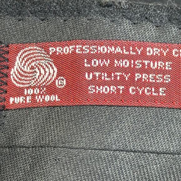 Jos A Bank Men 36x32.5 Dark Gray 100% Wool Flat Front Straight Leg Dress Pants - Picture 4 of 8